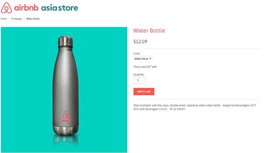 Airbnb Water Bottle