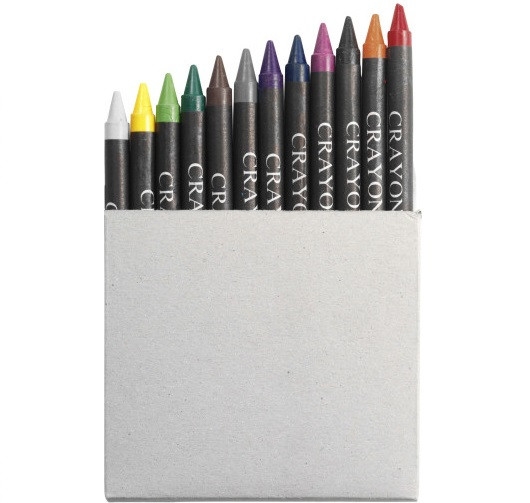12 Crayons in Recycled Box