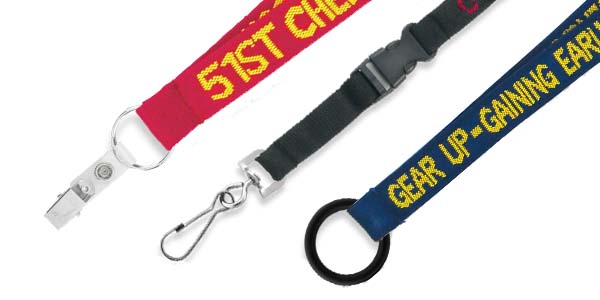 19mm Woven Text Lanyard