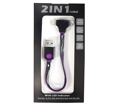 2-N-1 LED Charge Cable 