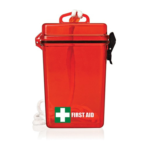 21pc Waterproof First Aid Kit - Red 