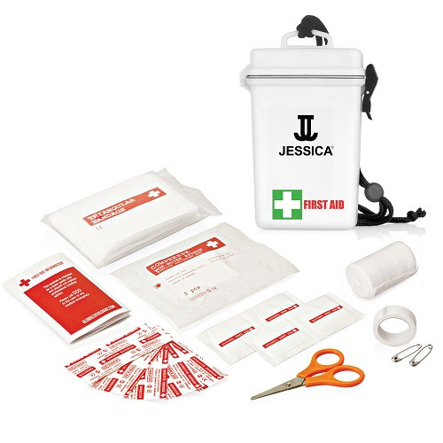 21pc Waterproof First Aid Kit - White 