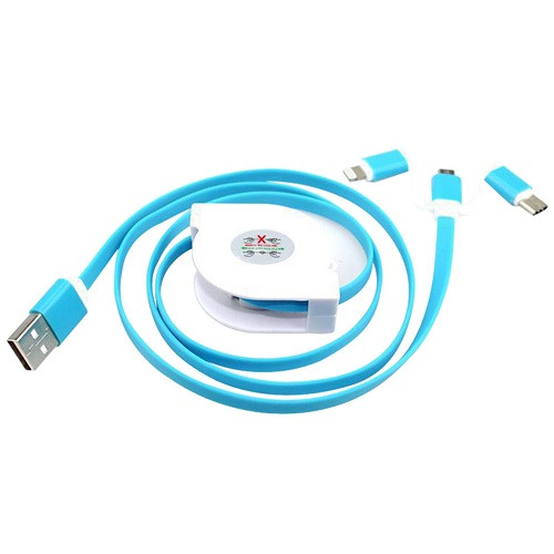 3-In-1 Retractable Kyle Charging Cable  