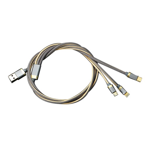 3 in 1 Braided Jean USB Cable 