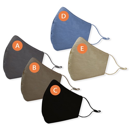 3-Ply Cotton Solid Color Reusable Face Mask 