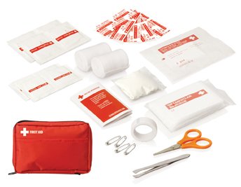 30pc First Aid Kit - Carry Pouch w/ Front Pocket