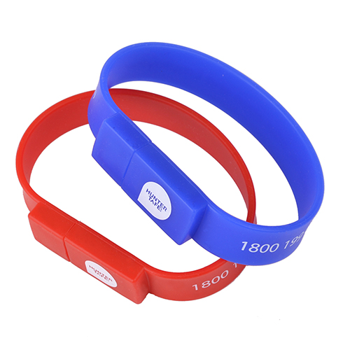 32GB Rectangular Silicone Wristband Flash Drive 