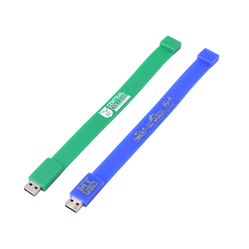 32GB Rectangular Silicone Wristband Flash Drive 