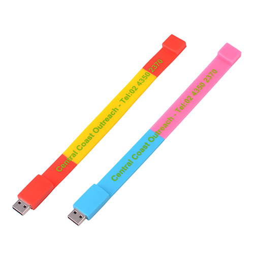 32GB Sectional Coloured Wristband Flash Drive 