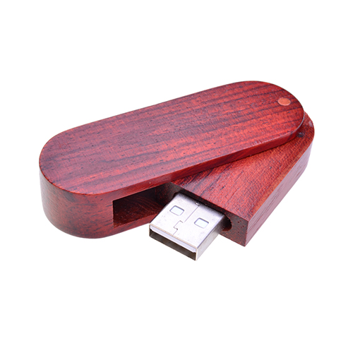 32GB Swivel Wooden Flash Drive