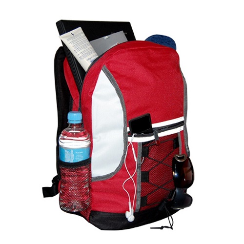 600D Polyester Zippered Backpack 