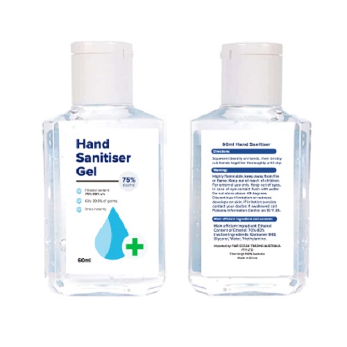 60ml Hand Sanitiser Gel with 75% Ethyl Alcohol 