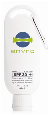 60ml Sunscreen Bottle on Carabiner