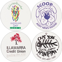 65D White Plastic Button Badge