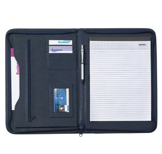 A4 Zipped PU Conference Folder 