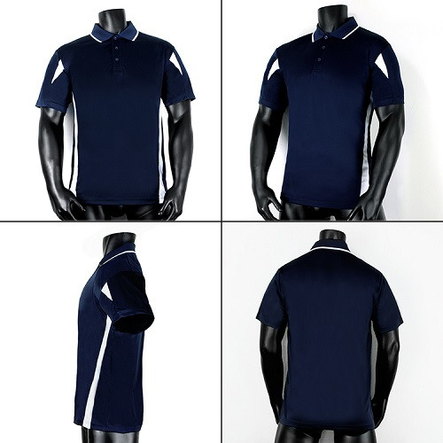 Polo Shirt With Contrast Panel Design 