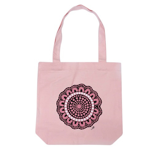 BOOBIE SISTA Pink Cotton Canvas Carry Bag