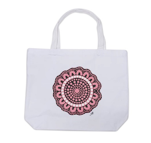 BOOBIE SISTA White Cotton Canvas Carry Bag