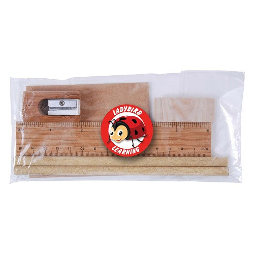 Bamboo Stationery Set in Cello Bag