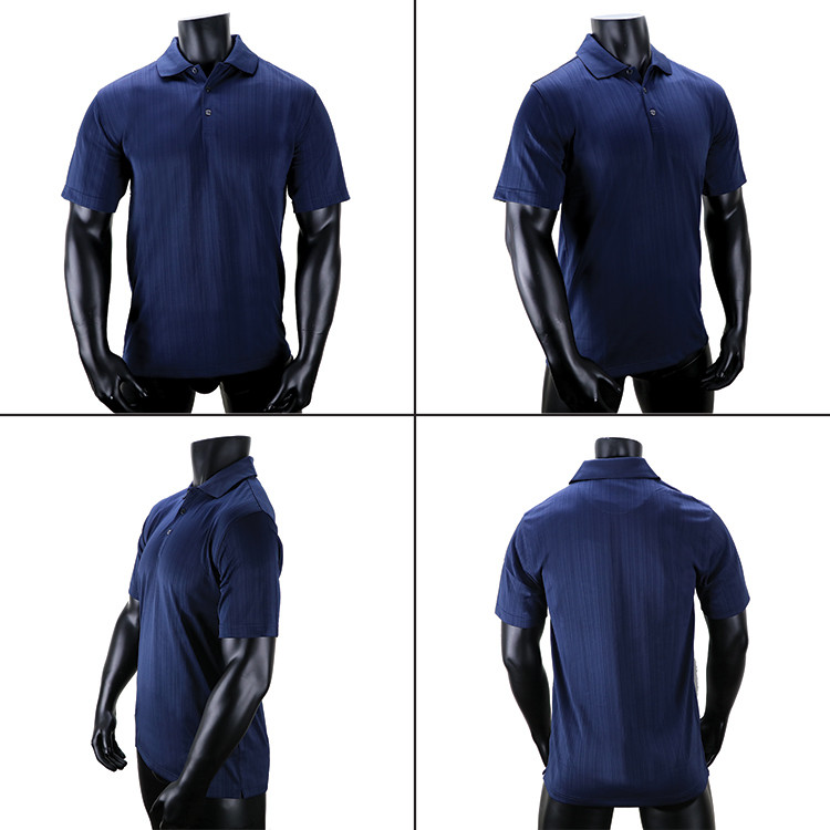 Men's Polo Shirt Tone On Tone Stripe Design 