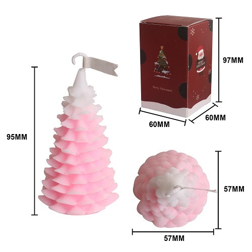 Cedar Christmas Tree Shape Candles 