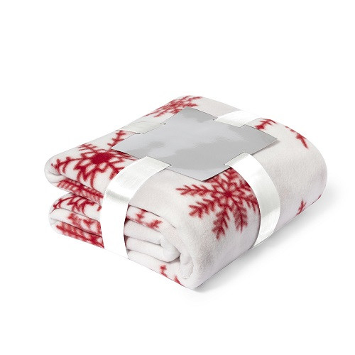 Christmas Blanket with White Motifs 
