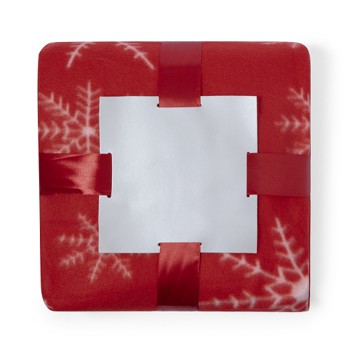 Christmas Blanket with White Motifs 