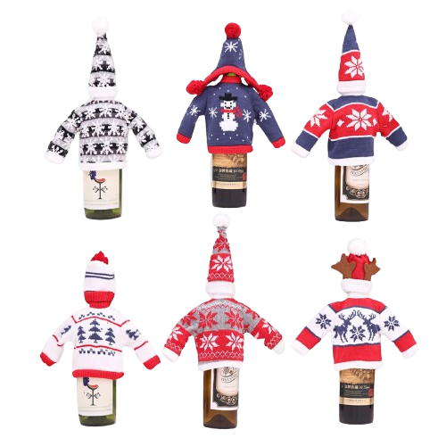 Christmas Wine Bottle Sweater 