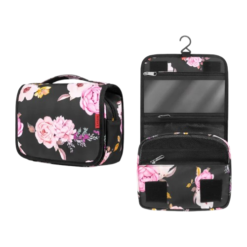 Custom Hanging Floral Makeup Bag