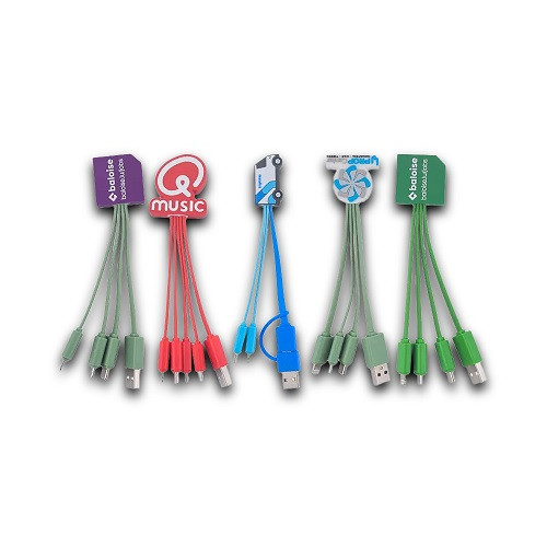 Custom Moulded 2D PVC 3-In-1 Charger 