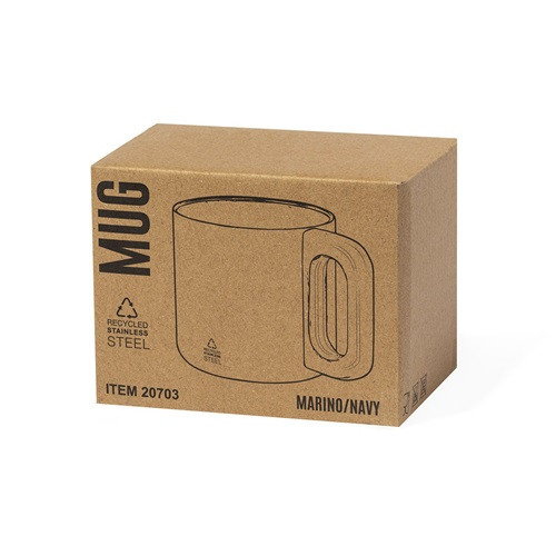 Garfun 400ml Recycled Double Walled Mug with Wooden Handle 