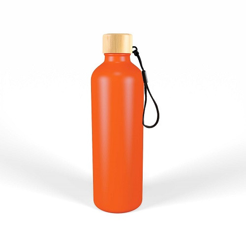 Gelato Aluminium Drink Bottle with Bamboo Lid 