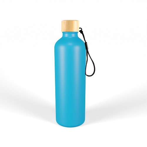 Gelato Aluminium Drink Bottle with Bamboo Lid 