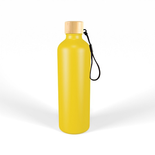 Gelato Aluminium Drink Bottle with Bamboo Lid 