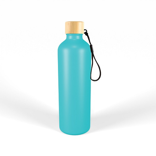 Gelato Aluminium Drink Bottle with Bamboo Lid 