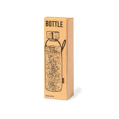Glass Bottle with Bamboo Lid and RPET Sleeve 
