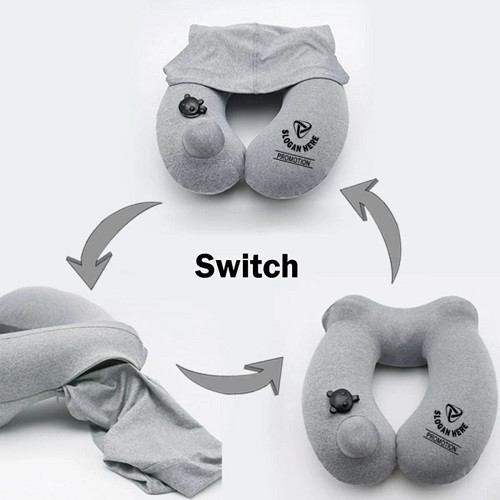 Inflatable Hoodie Neck Pillow 