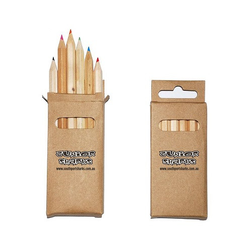 Kids Coloured Pencils in Cardboard Box