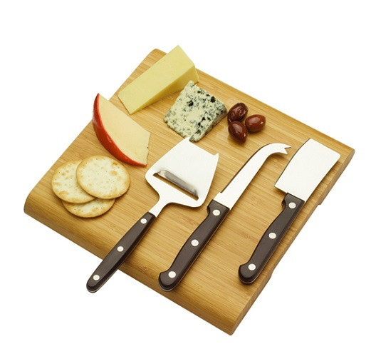 Laminated Bamboo Cheese Board Set