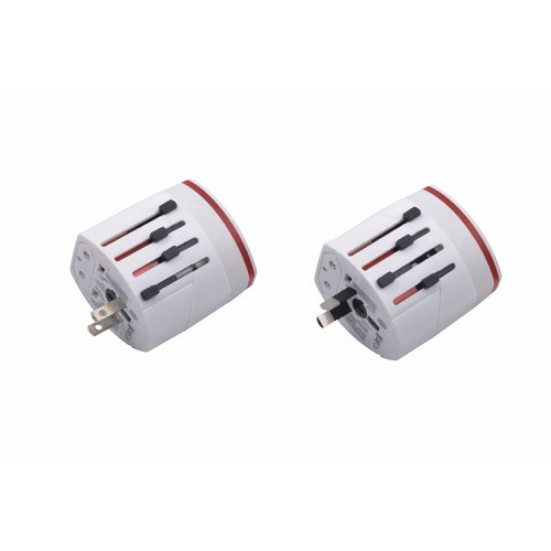 Light-Up Universal Plug Travel Adapter with USB 