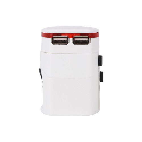Light-Up Universal Plug Travel Adapter with USB 