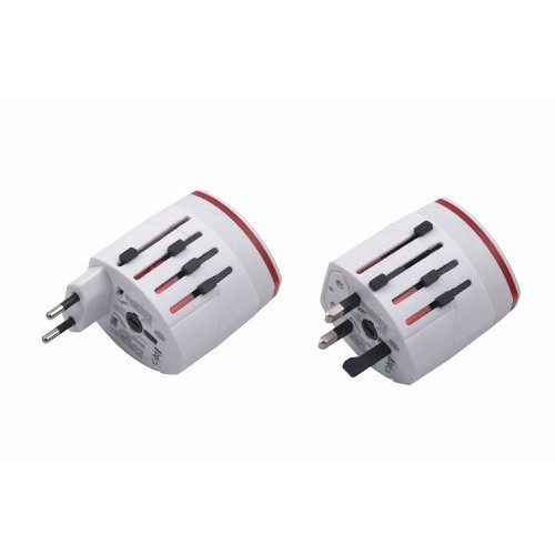 Light-Up Universal Plug Travel Adapter with USB 
