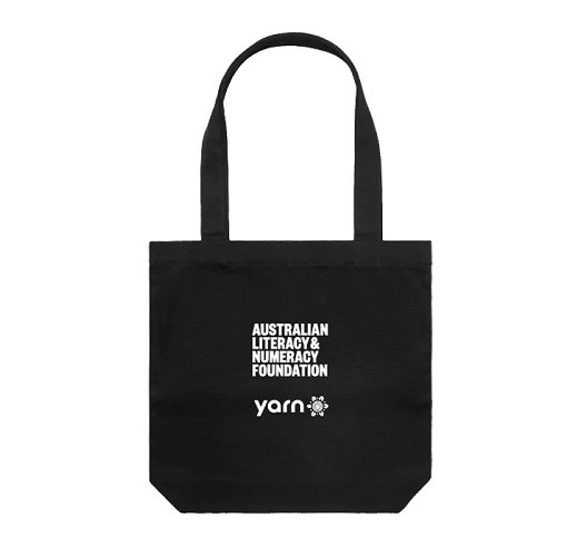 MANAKA – NYOONG ‘Hope’ ALNF Black Cotton Canvas Carry Bag 
