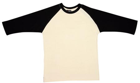 Raglan 3/4 Sleeve Cotton 
