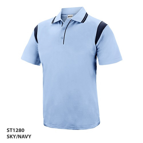 Polo Shirt With Contrast Design 
