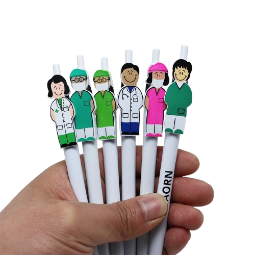 Plastic Pen with Doctor Clip 
