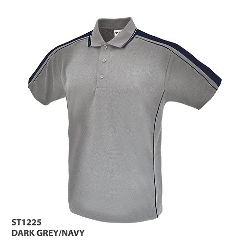 Polo Shirt With Contrast Stripe Design On Shoulders 