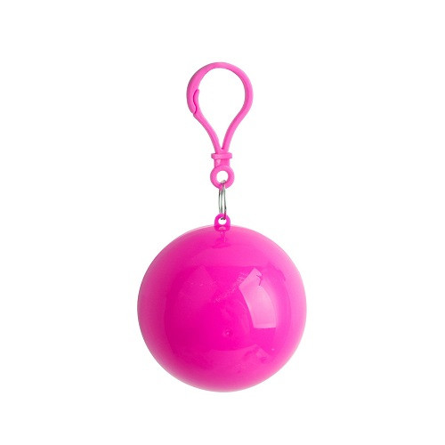 Rain Poncho Ball Keychain 