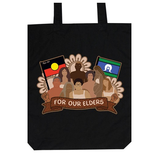 Rallying Together Black Cotton Tote Bag 