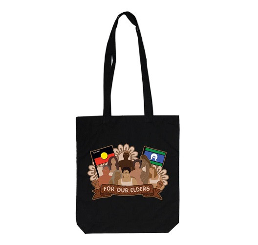 Rallying Together Black Cotton Tote Bag 